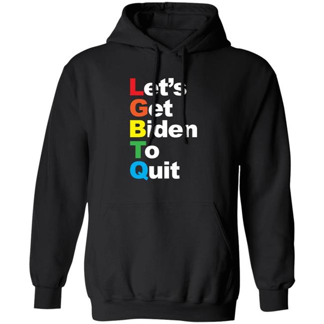 Donald Trump Jr Merch Let's Get Biden To Quit Rainbow Hoodie
