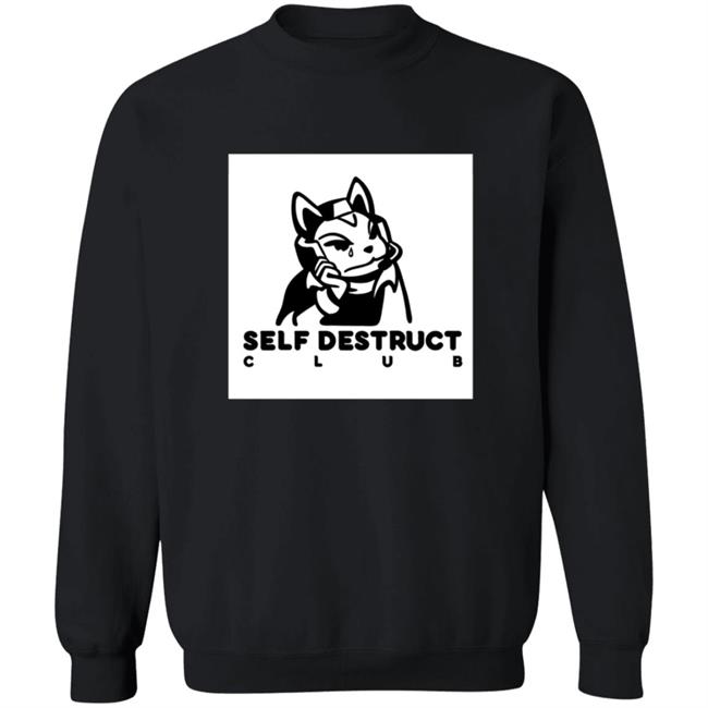 Jisu.gg Merch Jisu Merch Self Destruct Club Crewneck Sweatshirt Hoodie