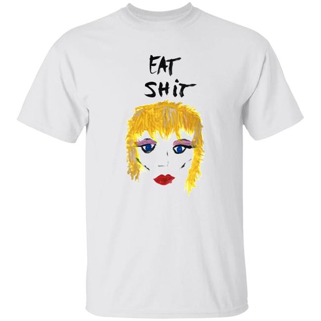 Miley Cyrus Merch Eat Shit Portrait Tee Shirt