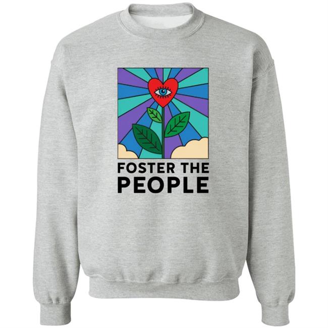 Foster The People Merch Flower Crewneck Foster The People Sweatshirt