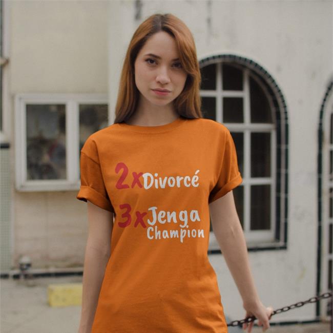 Shirtsthtgohard 2X Divorce 3X Jenga Champion Shirt