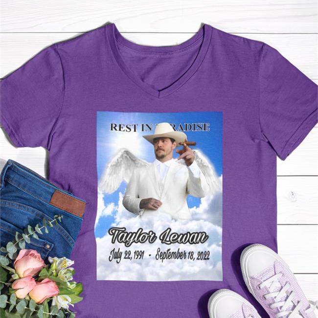 Rest In Paradise Taylor Lewan Tee Shirt Bussin' With The Boys Rest In Paradise Taylor Lewan July 22 1991 September 18 2022 Tee Shirt White