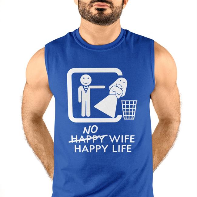 No Happy Wife Happy Life Original Black Tees Murder X Bryan