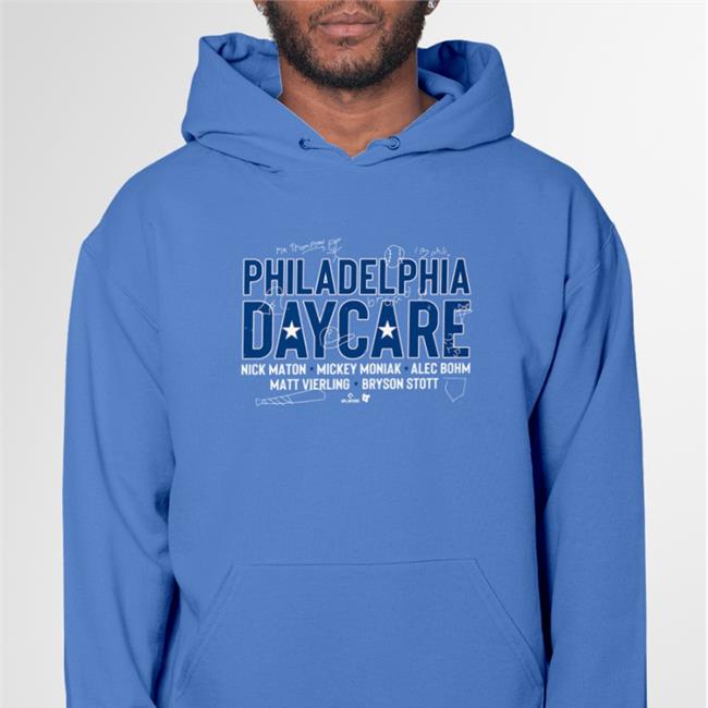 Red Philadelphia Day Care Hoodie Philadelphia Phillies