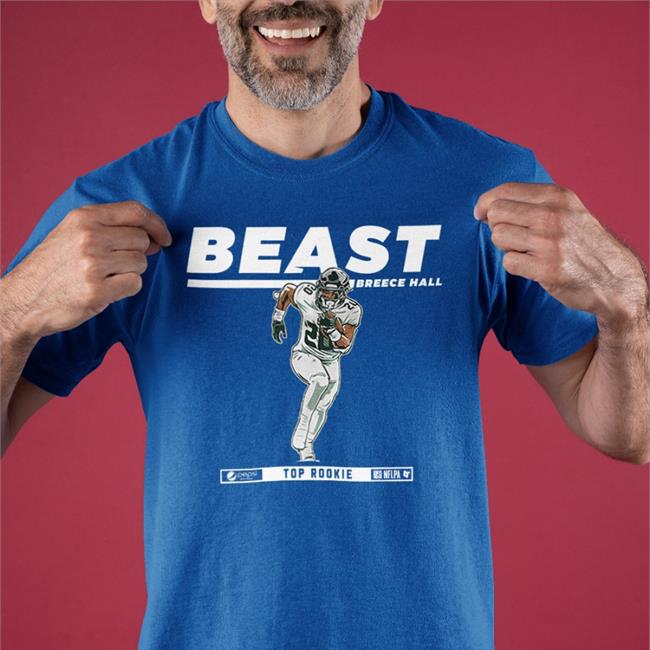 New York Jets Beast Breece Hall T Shirt Breakingt Merch