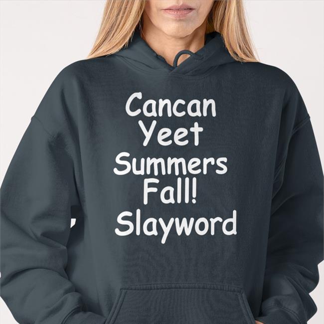 Hyperpop Daily Cancan Yeet Summers Fall Slayword Black Tee Shirt
