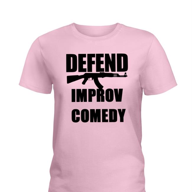 White Defend Improv Comedy Shirt