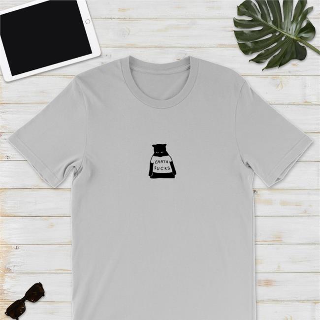 Earth Sucks Poorly Drawn Cats Tee
