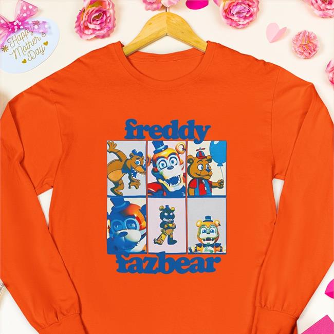Jonnyblox Hot Topic Five Nights At Freddy's Freddy Fazbear Grid Boyfriend Fit Girls Shirt