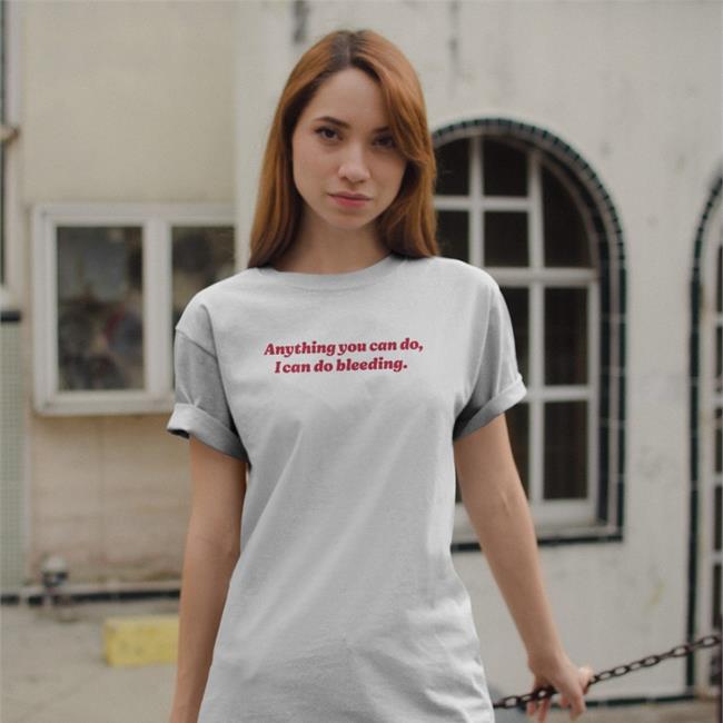 Anything You Can Do I Can Do Bleeding Hoodie White By Pebs Rn