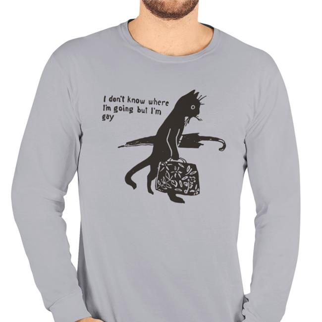 I Don't Know Where I'm Going But I'm Gay Hoodie Shirts That Go Hard Cat