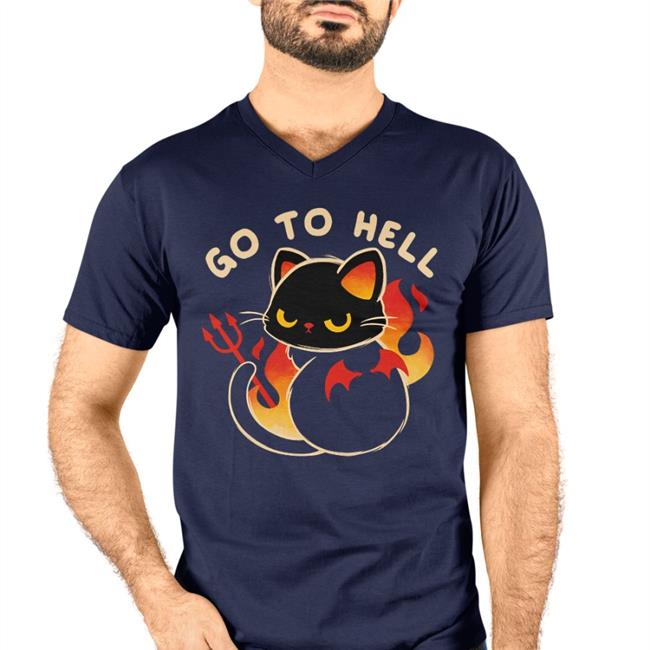 Qwertee Merch Go To Hell Cat Hoodie Qwertee