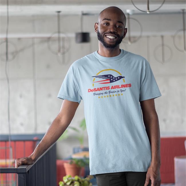 Old Row Merch Rasmussen Reports Desantis Airlines Bringing The Border To You Shirt