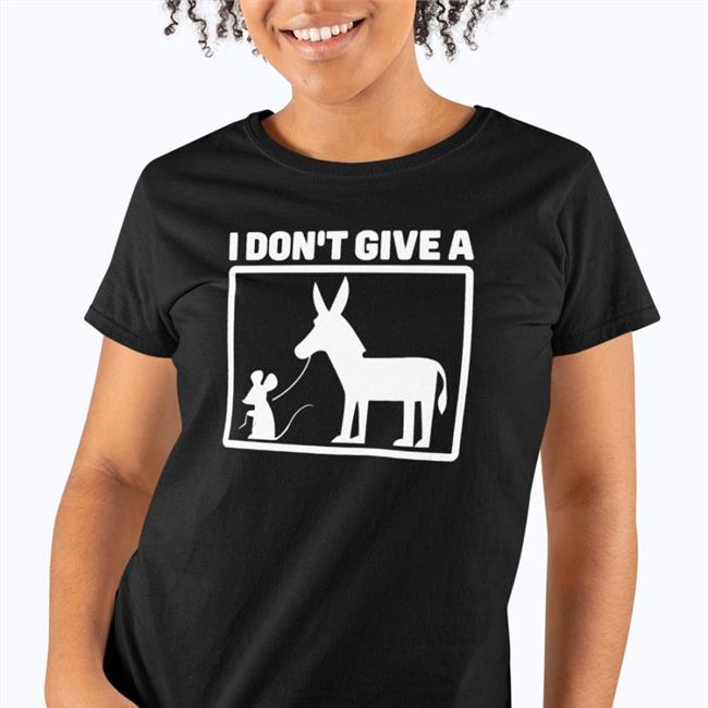Black Ladyvhs I Don't Give A Rats Donkey T Shirt