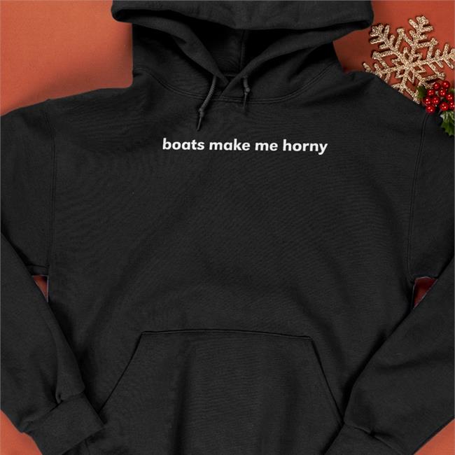 Sadie Crowell Merch Boats Make Me Horny Long Sleeve Tee Black