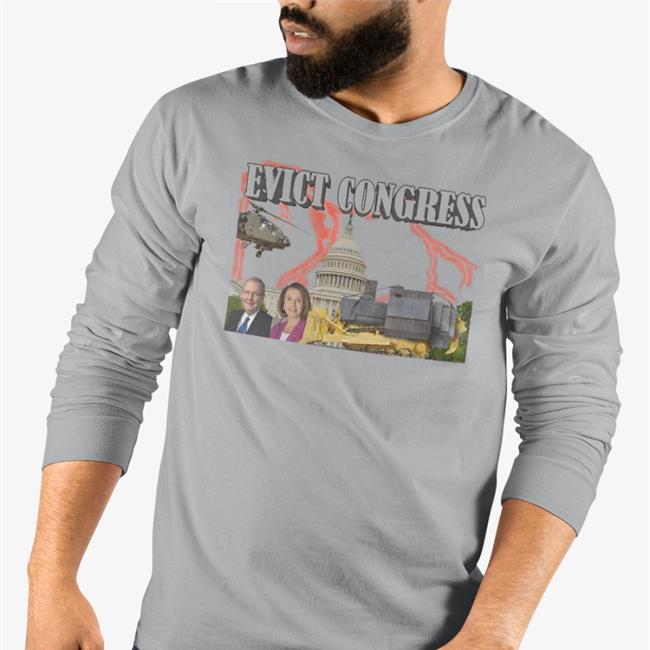 Evict Congress Shirt White Unprofessional Apparel
