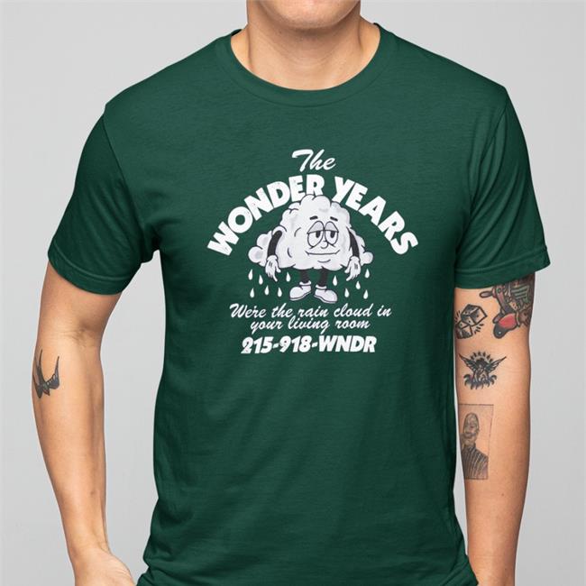 The Wonder Years Were The Rain Cloud In Your Living Room 215 918 Wndr Shirt Navy Thewonderyears