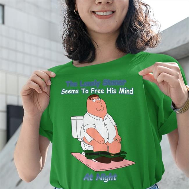 The Lonely Stoner Seems To Free His Mind At Night Tee Shirt