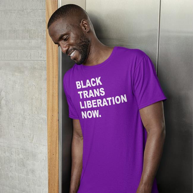 Michael_AW77 Black Trans Liberation Now T-Shirt