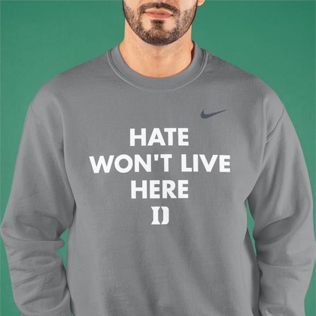 Duke Volleyball Hate Won't Live Here Hoodie Royal