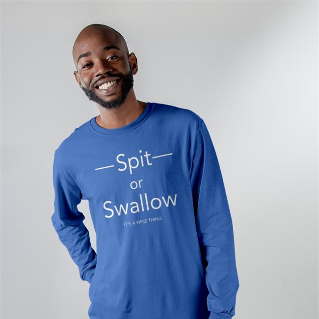 Good Shirts Spit Or Swallow It's A Wine Thing Royal T Shirt