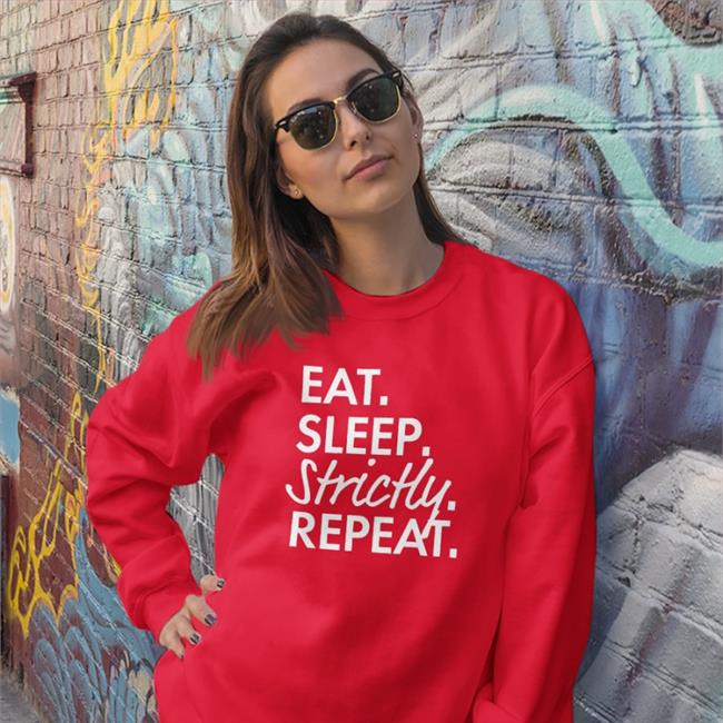 Hello Magazine Merch Eat Sleep Strictly Repeat Hoodie Red