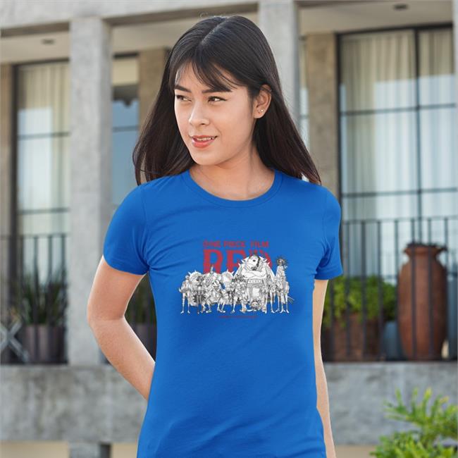 Overall One Piece Film Red I'm Gonna Be King Of The Pirates Shirt White