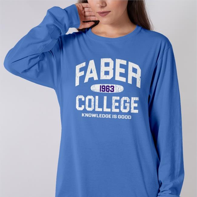 Navy Faber 1963 College Knowledge Is Good Shirt Super 70S Sports