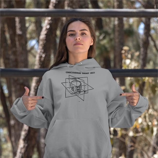 Consciousness Energy Grid Long Sleeve T Shirt White
