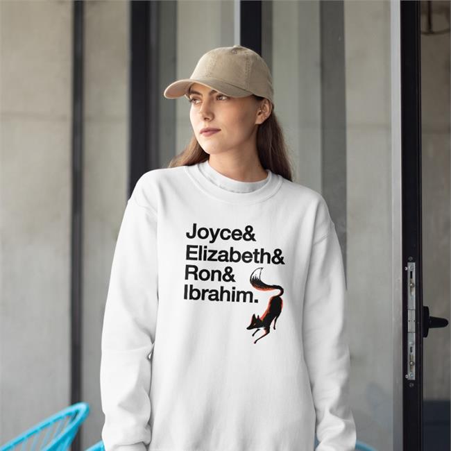 Richard Osman Joyce & Elizabeth & Ron & Ibrahim V Neck T Shirt White