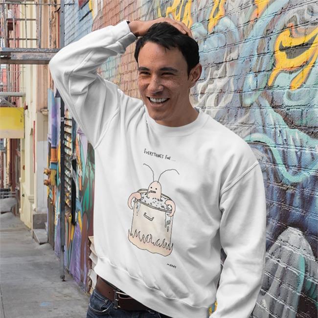 Everything's Fine M Gay T Shirt Matt Gray White