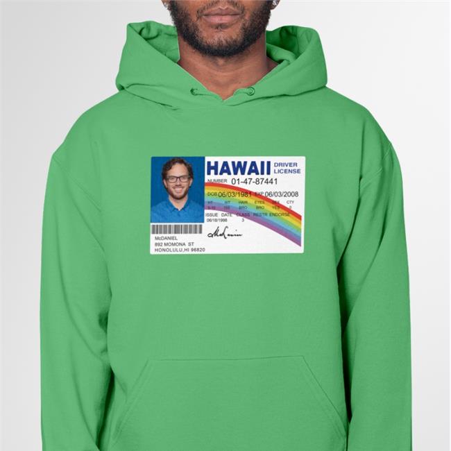 Mc Daniel Hawaii Driver License T Shirt