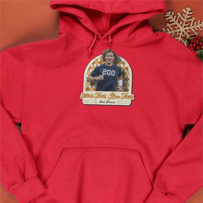 D1 Flow Chad Powers Think Fast Run Fast Tee Omaha Productions Merch