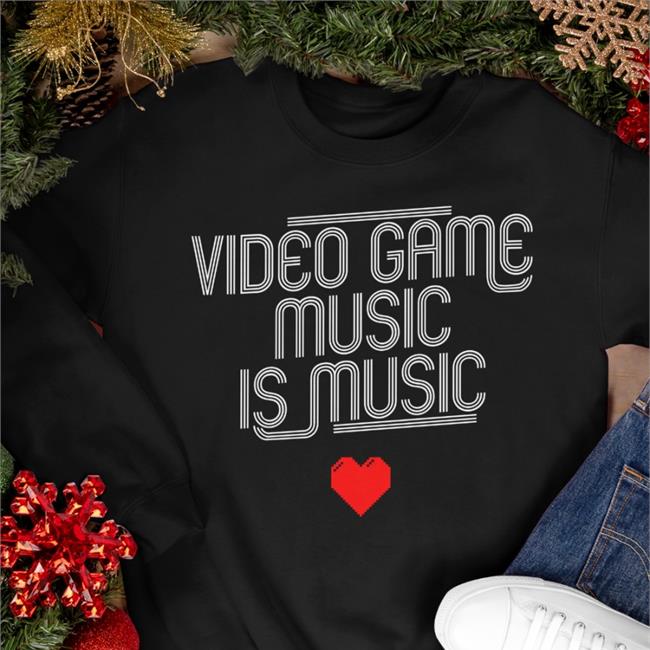 Hello Merch Video Game Music Is Music Edition Limited Hoodies Shirt Black Mega Ran
