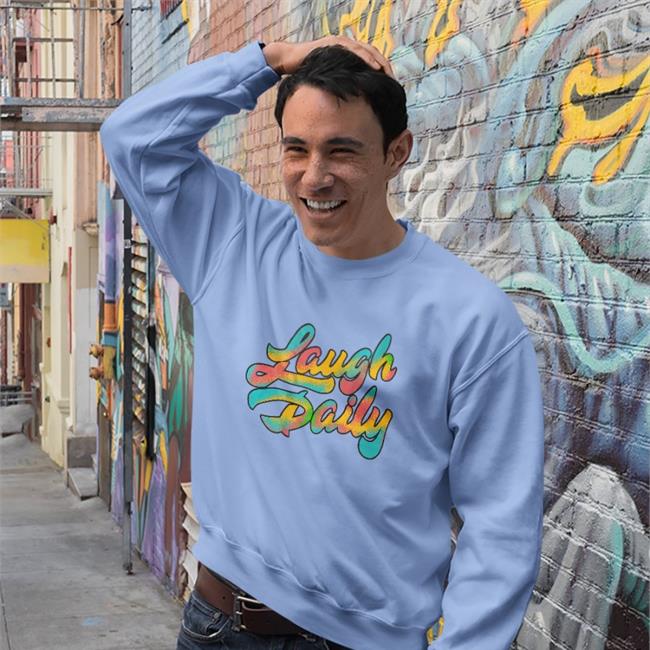 Jstu Merch Colorful Laugh Daily Hooded Sweatshirt Bunkerbranding