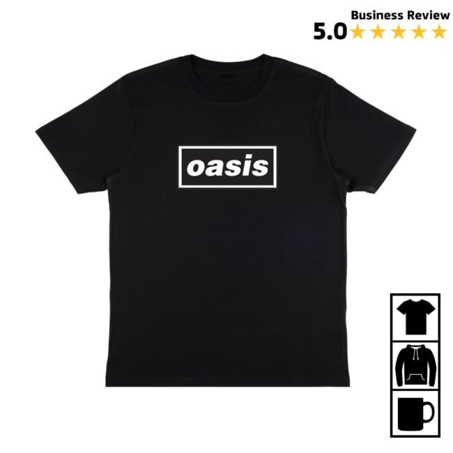 Oasis Merch Decca Logo New Tee Black Oasis Shop
