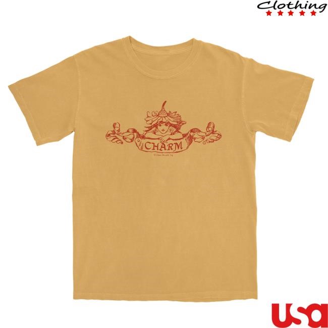 Clairo Official Merch Store Charm Flower Fairy Short Sleeve Shirt (Citrus) Clairo Clothing Shop Apparel Clairo Band