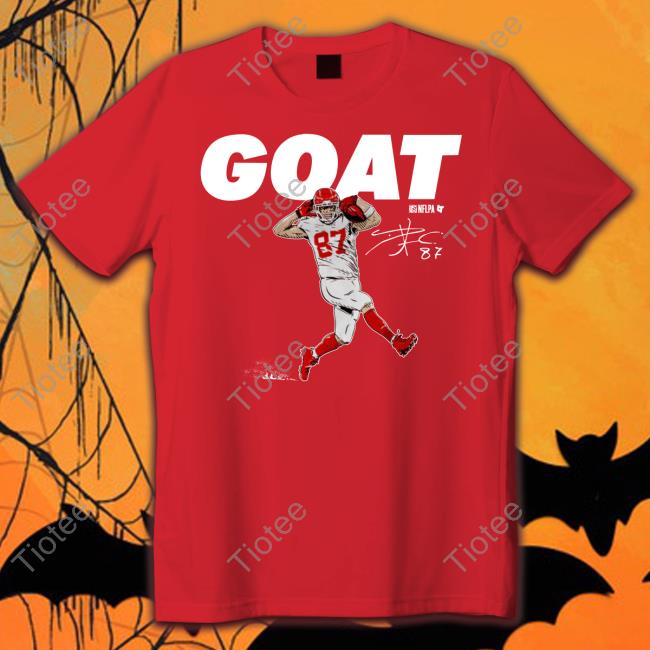 Breaking T Store Travis Kelce Goat Tee Shirt
