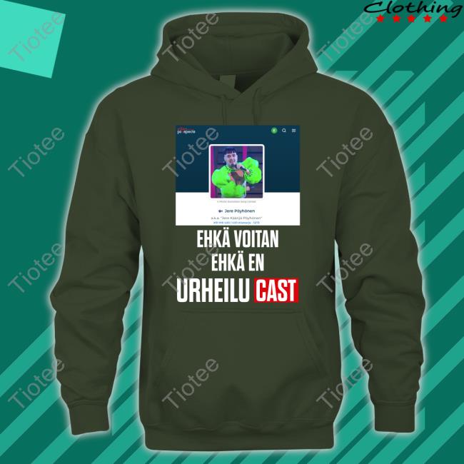Official Elite Prospects Käärijä Jere Pöyhönen Ehkä Voitan Ehkä En Urheilucast Tee Shirt