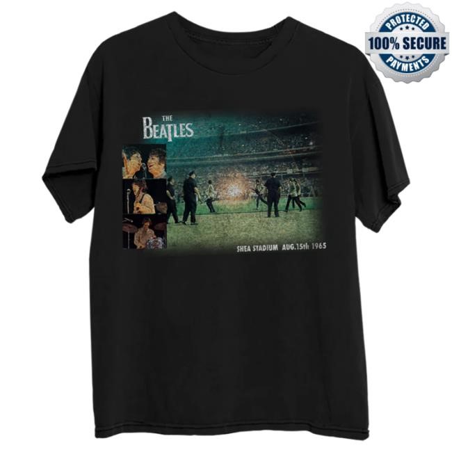 The Beatles Official Archive Shea Stadium Anniversary Black Tee