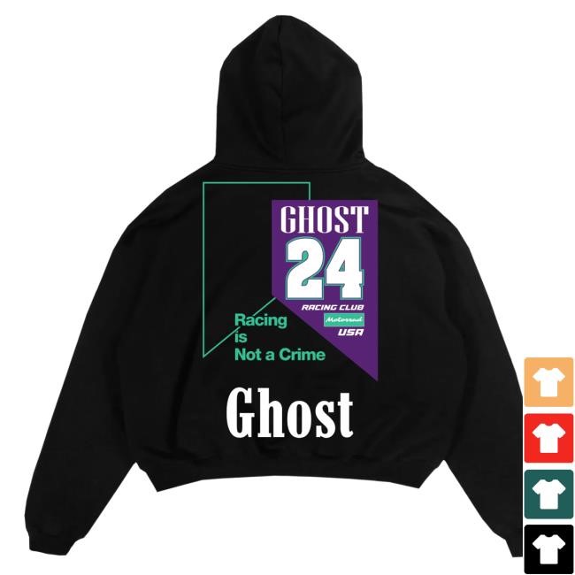 Official Ghost Racing Apparel Ghost Racing Purple Crime Ghost Attractive Hoodie - Black