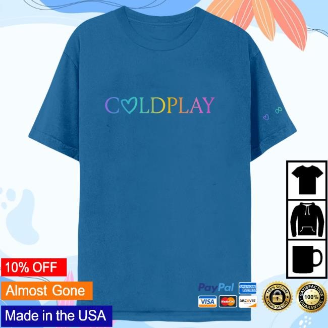 2024 Music Of The Spheres World Tour Heart Logo New T-Shirt - Coldplay