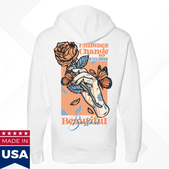 Official Philip Defranco Merch Store Beautiful Bastard Always Embrace Change - Crew neck White Beautifulbastard Philipdefranco Shop