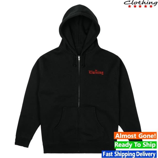Official The Warning Merch Store The Warning Keep Me Fed Embroidered Zip Up Hoodies The Warning Clothing Shop