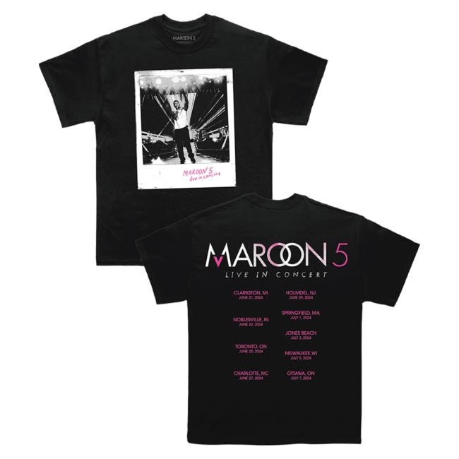 Maroon 5 Official Merch Maroon 5 Polaroid T-Shirts Maroon 5 Official Merch Maroon 5 Polaroid Short Sleeve TShirt