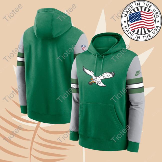 Official PhiladelphiaEagles Clothing Merch Store Shop Green Philadelphia Eagles Sideline Alternate Club Sweatshirt