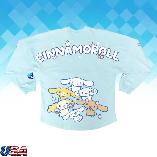 Official Sanrio Apparel Clothing Merch Store Shop Cinnamoroll And Friends Japanla Spirit Tshirt