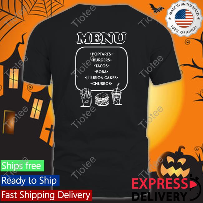 Tryguys Menu Poptarts Burgers Tacos Boba Illusion Cakes Churros Official Shirt The Try Guys