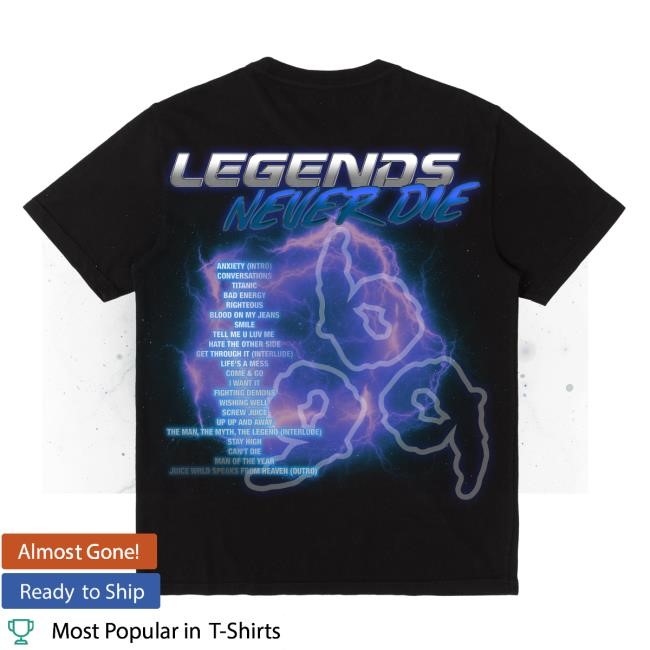 Legends Live Forever S/s Shirt 999 CLUB | Juice WRLD Official Merch