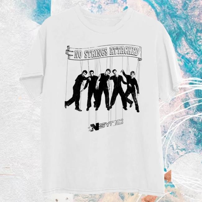 Official Nsync Merch No Strings Attached Marionette White Tees